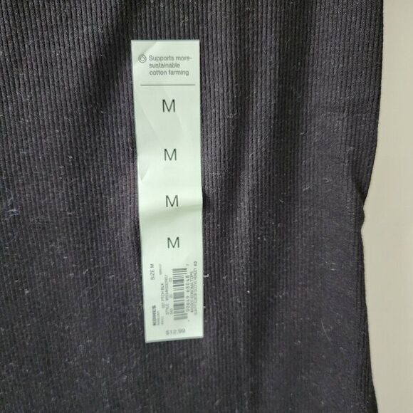 Sonoma Fitted T-Shirt | 3/4 Length Sleeves | Henley Style | Black Size Medium - Picture 3 of 4